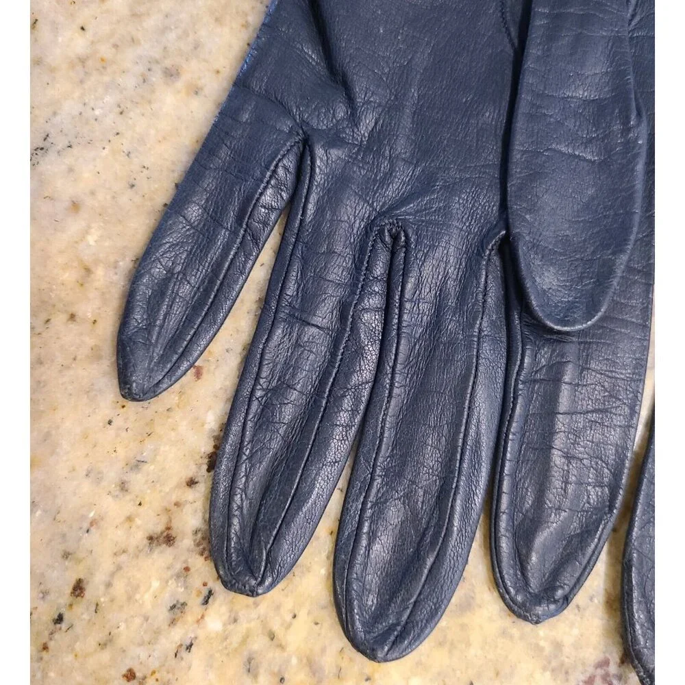 Vintage Size S Blue Leather Formal 8